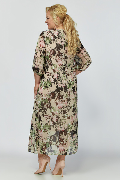 Платье из шифона с отрезным лифом, универсальное, в стиле А-силуэт Algranda А3883-o-a4 - фото 6