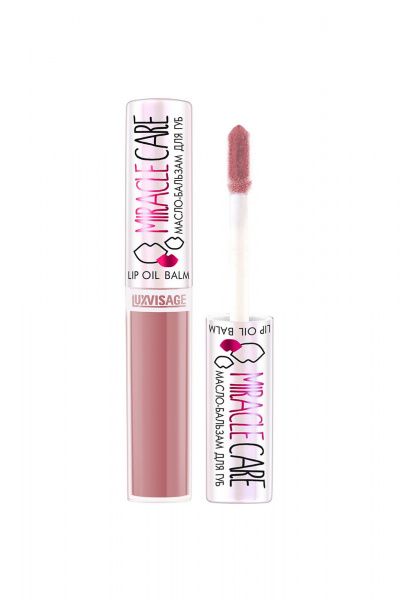 Бальзам для губ с увлажнением и глянцевым финишем LUXVISAGE MIRACLE CARE 101 powder rose - фото 1