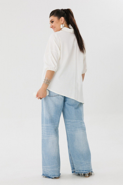 Рубашка белая, классика, удобство, изысканный крой Anelli 1324 воздух - фото 4