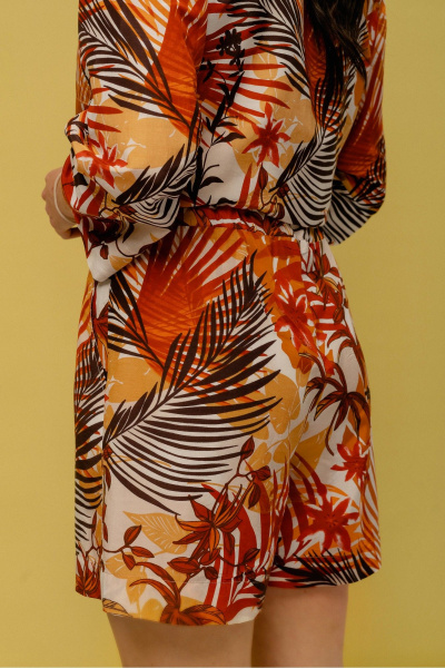 Мультиколор летние хлопковые шорты с карманами JRSy 2458 пальмы - фото 2