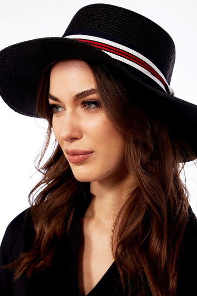 Черная летняя шляпа из парирусного материала Fita BY-51C черный - фото 1