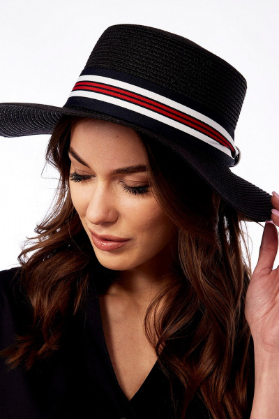 Черная летняя шляпа из парирусного материала Fita BY-51C черный - фото 3