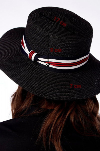 Черная летняя шляпа из парирусного материала Fita BY-51C черный - фото 2