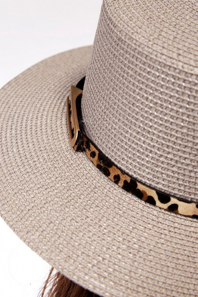 Серым летняя шляпа из парирусного материала Fita BY-51K кофейный - фото 7