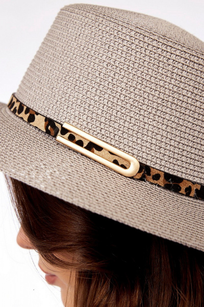 Серым летняя шляпа из парирусного материала Fita BY-51K кофейный - фото 5