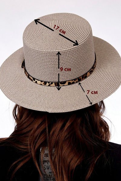 Серым летняя шляпа из парирусного материала Fita BY-51K кофейный - фото 4