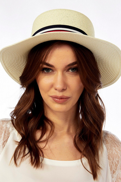 Белая летняя шляпа из парирусного материала Fita BY-51M молочный - фото 1
