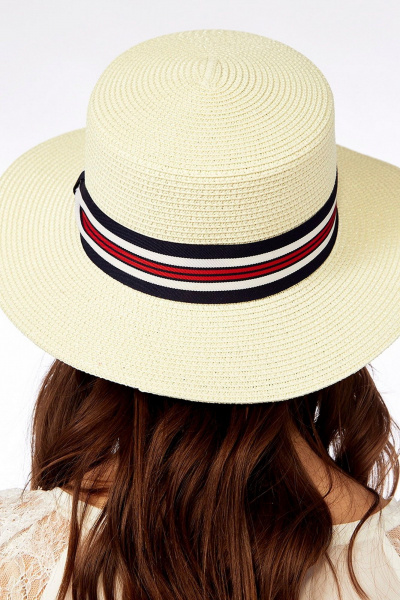 Белая летняя шляпа из парирусного материала Fita BY-51M молочный - фото 5