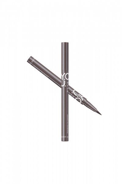 Коричневая водостойкая подводка для глаз, длительная стойкость Relouis Y.O.U. REALLY THE ONE тон:02 brown - фото 2