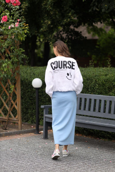 Белый жакет на демисезон, стиль на каждый день LARICI 7054 - фото 4