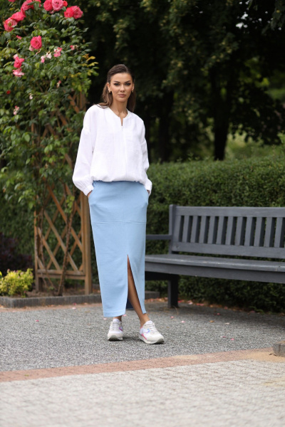 Белый жакет на демисезон, стиль на каждый день LARICI 7054 - фото 1