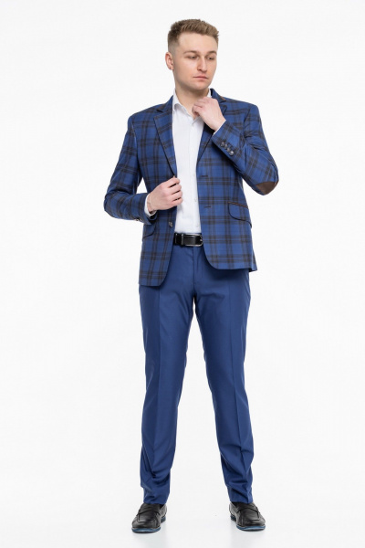 Пиджак классический зауженный для активных мужчин LAGENTE 3117.182 синий - фото 1