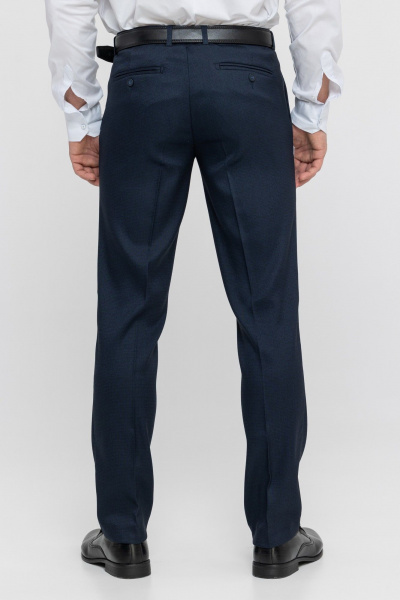 Брюки классические зауженные со стрелками для повседневного ношения LAGENTE 6041-1.182 синий - фото 4