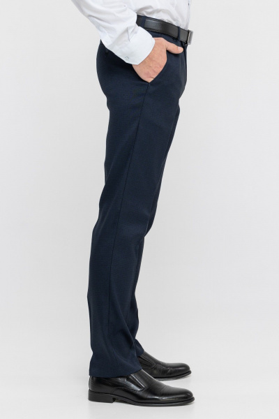 Брюки классические зауженные со стрелками для повседневного ношения LAGENTE 6041-1.182 синий - фото 2
