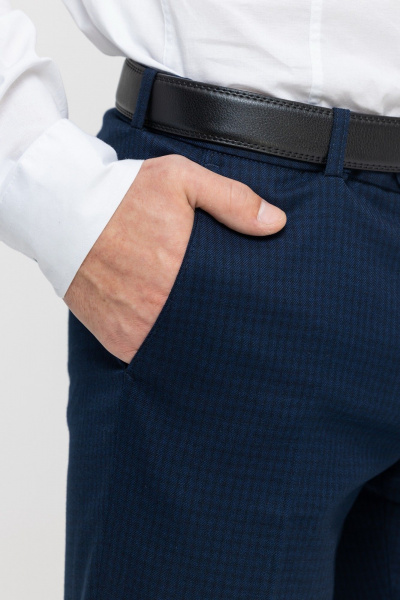 Брюки классические со стрелками для мужчин и подростков LAGENTE 6041-2.182 синий - фото 3