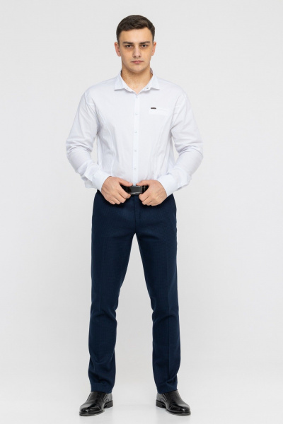 Брюки классические зауженные со стрелками для подростков LAGENTE 6041-2.188 синий - фото 1