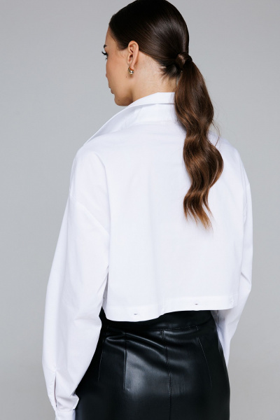 Миди юбка из экокожи А-силуэта с притачным поясом Butеr 2864 черный - фото 7