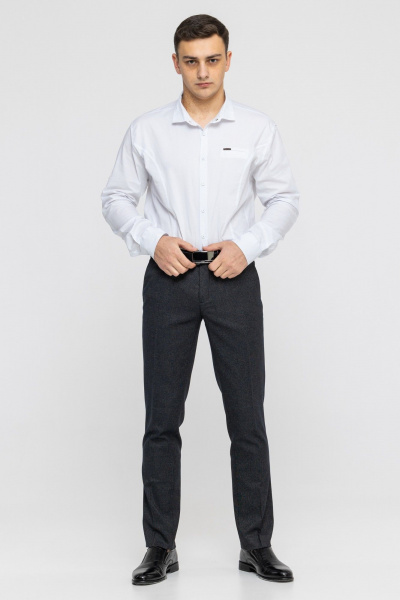 Брюки классические зауженные со стрелками для повседневного стиля LAGENTE 6041-3.182 серо-коричневый - фото 1