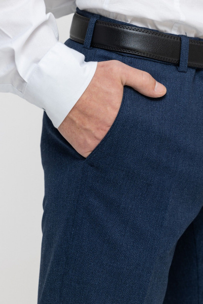 Брюки сшитые из плотной поливискозы с запасом LAGENTE 6041-4.176 синий - фото 3