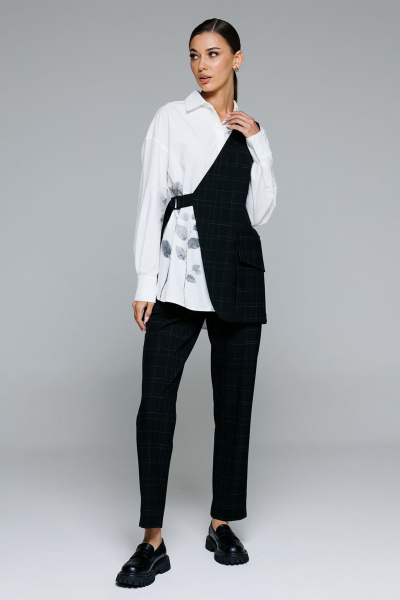 Жилет Butеr 2868 черная_клетка - фото 3