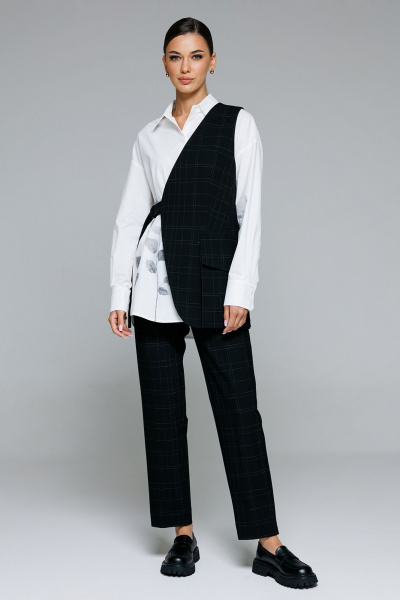 Жилет Butеr 2868 черная_клетка - фото 2