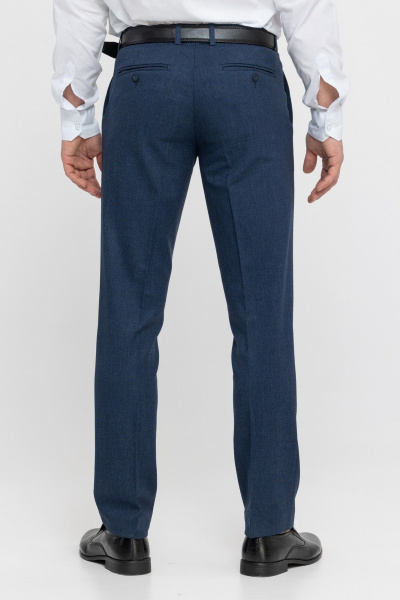 Классические зауженные брюки со стрелками для делового образа LAGENTE 6041-4.182 синий - фото 5
