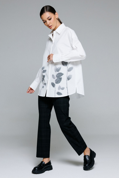 Брюки Butеr 2873 черная_клетка - фото 6