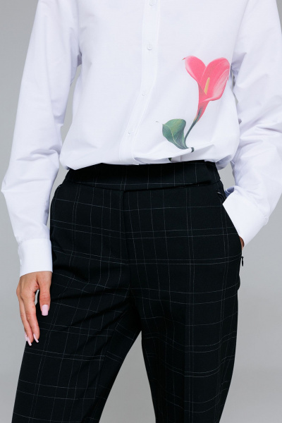 Брюки Butеr 2873 черная_клетка - фото 4