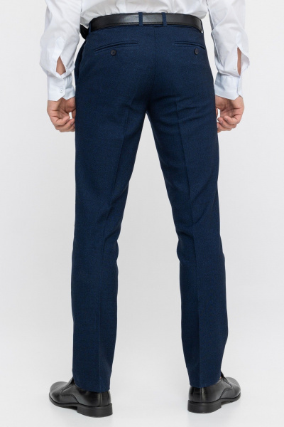 Стильные зауженные брюки со стрелками из немнущейся ткани LAGENTE 6041-5.182 синий - фото 2