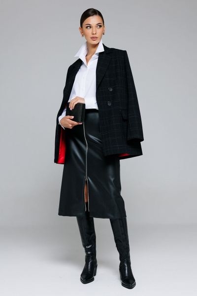 Жакет Butеr 2875 черная_клетка - фото 4