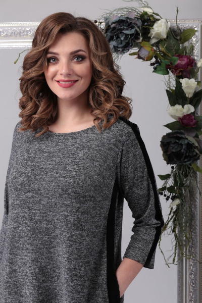 Платье Michel chic 2018 серый-меланж - фото 4