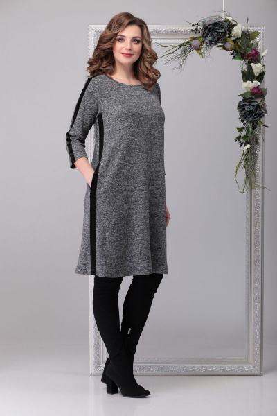 Платье Michel chic 2018 серый-меланж - фото 2