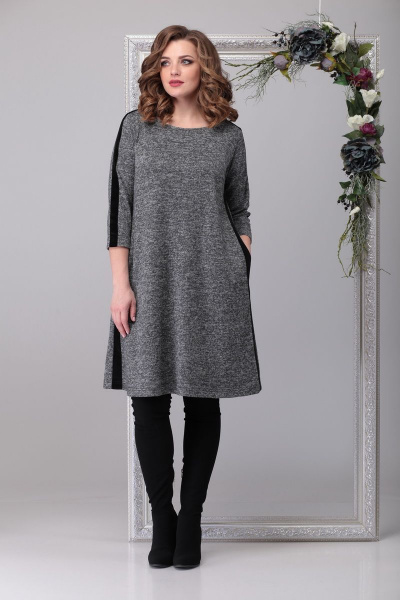 Платье Michel chic 2018 серый-меланж - фото 1