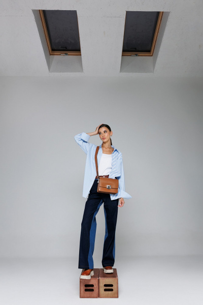 Брюки Butеr 2879 синий - фото 7