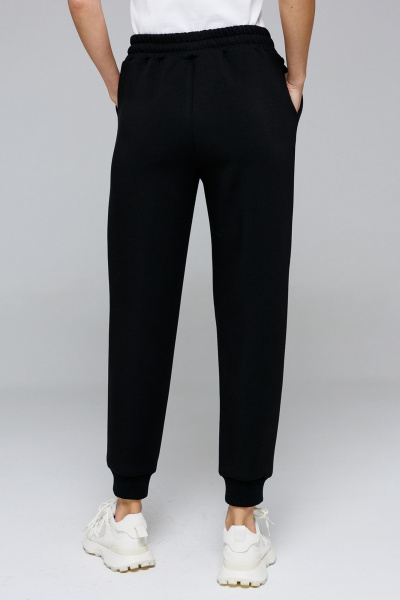 Трикотажные зауженные брюки с карманами для повседневной носки Butеr 2880 черный - фото 6