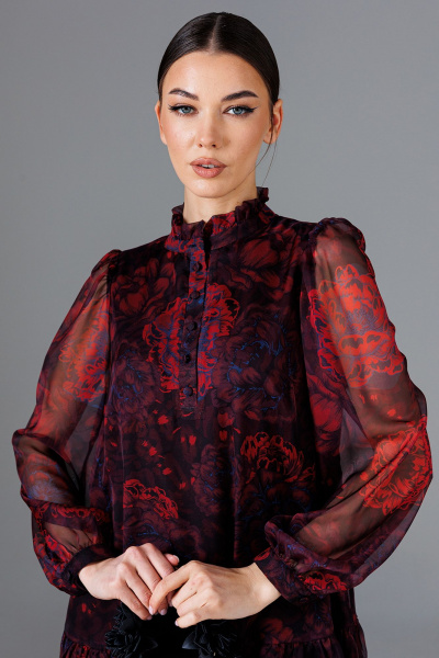 Платье Butеr 2881 бордовый - фото 5