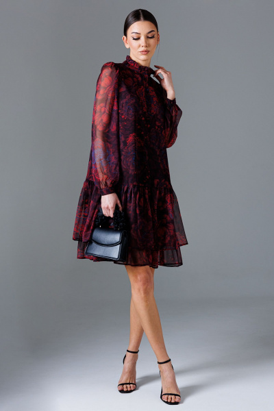 Платье Butеr 2881 бордовый - фото 4