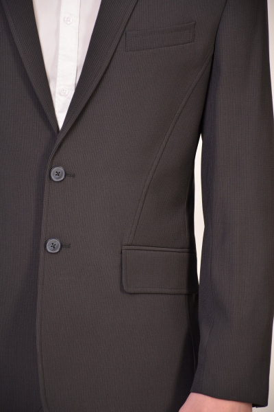 Классический деловой костюм мужской 2-ка приталенный ткань Pan-Mod 0658.170 серый - фото 3