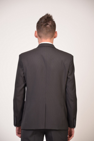 Классический деловой костюм мужской 2-ка зауженный ткань Pan-Mod 0658.176 серый - фото 2
