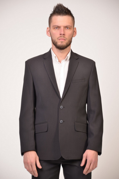 Классический деловой костюм мужской 2-ка зауженный ткань Pan-Mod 0658.176 серый - фото 1