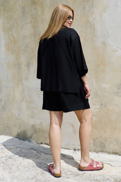 Рубашка из вискозной ткани со шлифованным эффектом THÉA club 1001.5007 черный - фото 2