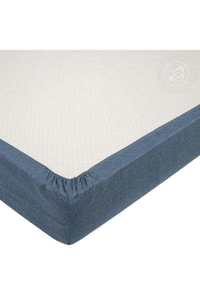 Круглогодичный комплект постельного белья из хлопка, поплина, синий на резинке АРТПОСТЕЛЬ 932 мадрид - фото 6