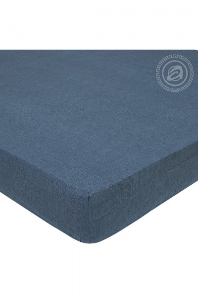 Круглогодичный комплект постельного белья из хлопка, поплина, синий на резинке АРТПОСТЕЛЬ 932 мадрид - фото 5