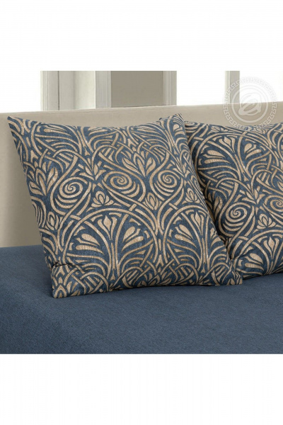 Круглогодичный комплект постельного белья из хлопка, поплина, синий на резинке АРТПОСТЕЛЬ 932 мадрид - фото 3