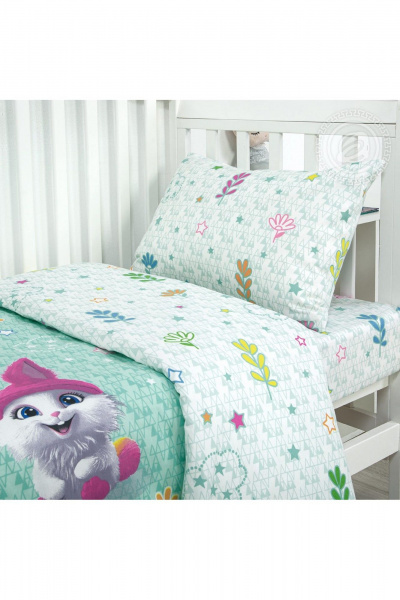 Домашний комплект постельного белья из хлопка и поплина, мультиколор АРТПОСТЕЛЬ 922 милаш - фото 3