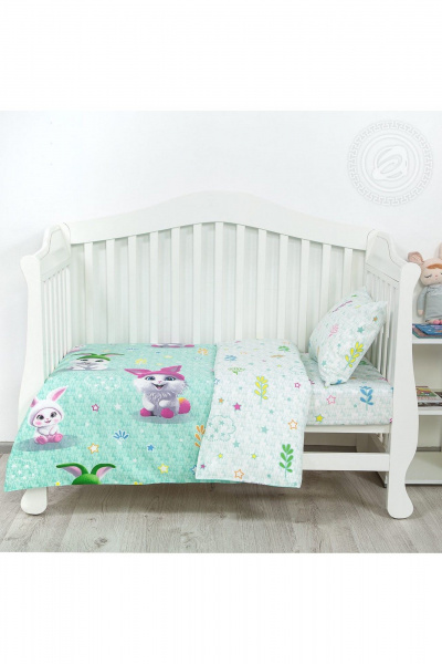 Домашний комплект постельного белья из хлопка и поплина, мультиколор АРТПОСТЕЛЬ 922 милаш - фото 2