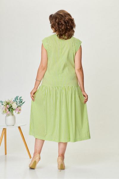 Платье из хлопковой полоски с присборенной юбкой Fortuna ШЖ 715 - фото 3