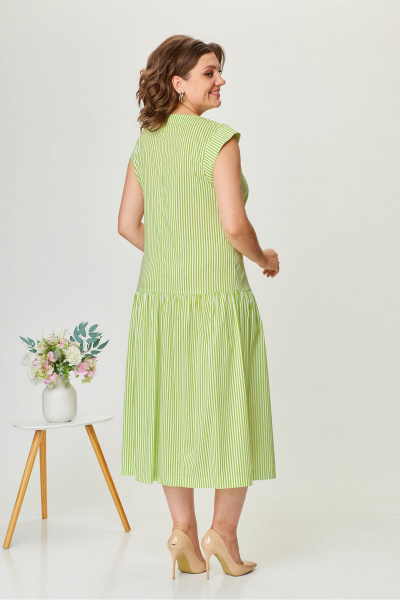 Платье из хлопковой полоски с присборенной юбкой Fortuna ШЖ 715 - фото 2