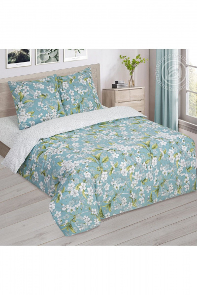 Домашний постельный комплект из хлопка, мультиколор, с карманами АРТПОСТЕЛЬ 520 вишневый_сад - фото 1