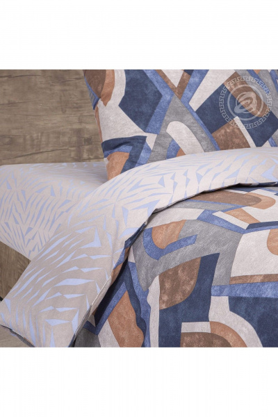 Круглогодичный комплект постельного белья из хлопка синий АРТПОСТЕЛЬ 504А деним - фото 2